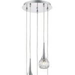 Lyall 5lt Pendant Polished Chrome Glass - Image 3