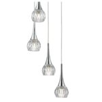 Lyall 5lt Pendant Polished Chrome Glass - Image 5