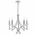 Lyon 5lt Pendant Polished Chrome & Crystal