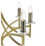 Lyon 8lt Armed Fitting Antique Brass Crystal - Image 3