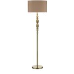 Madrid Floor Lamp Antique Brass With Shade