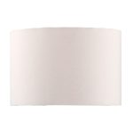 Madrid White Faux Silk Drum Shade 30cm
