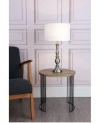 Madrid Table Lamp Satin Chrome With Shade - Image 5