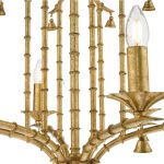 Miette 6lt Pendant Antique Gold Leaf - Image 5