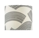 Miho Cream & Black Patterned Linen Shade 34cm