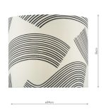 Miho Cream & Black Patterned Linen Shade 34cm - Image 3