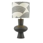 Miho Table Lamp Black/Bronze With Shade
