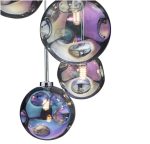 Mira 6lt Cluster Pendant Polished Chrome Iridised Glass - Image 3