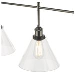 Ray 3lt Bar Pendant Antique Nickel Clear Glass - Image 3