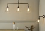 Ray 3lt Bar Pendant Antique Nickel Clear Glass - Image 5
