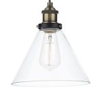 Ray 1lt Pendant Antique Brass Clear - Image 4