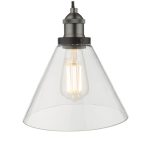 Ray 1lt Single Pendant Antique Nickel Clear Glass - Image 3