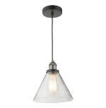 Ray 1lt Single Pendant Antique Nickel Clear Glass - Image 4