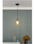Ray 1lt Single Pendant Antique Nickel Clear Glass - Image 5