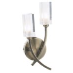 Morgan Double Wall Bracket Antique Brass
