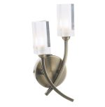 Morgan Double Wall Bracket Antique Brass