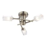Morgan 3lt Semi Flush Antique Brass
