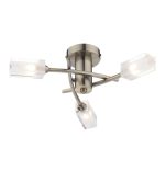 Morgan 3lt Semi Flush Antique Brass