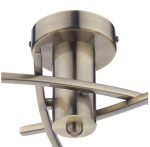 Morgan 3lt Semi Flush Antique Brass - Image 3