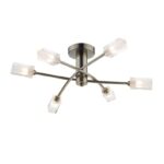 Morgan 6lt Semi Flush Antique Brass