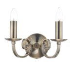 Murray Double Wall Bracket Antique Brass