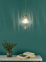 Mya 1lt Single Pendant Antique Brass Glass - Image 4