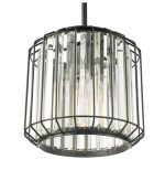 Naeva Pendant Satin Black & Crystal - Image 2