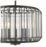 Naeva 3lt Pendant Satin Black Crystal - Image 2