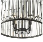 Naeva 4lt Pendant Satin Black Crystal - Image 3