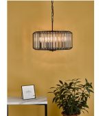 Naeva 4lt Pendant Satin Black Crystal - Image 5