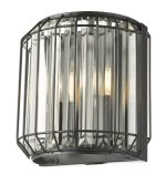 Naeva 2lt Wall Light Matt Black Glass - Image 2