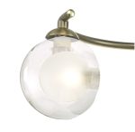 Nakita 3lt Semi Flush Antique Brass With Clear/Opal Glass - Image 4
