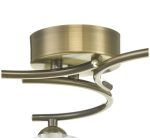 Nakita 3lt Semi Flush Antique Brass With Clear/Opal Glass - Image 5
