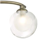 Nakita 3lt Semi Flush Antique Brass With Clear/Opal Glass - Image 6