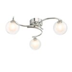 Nakita 3lt Semi Flush Polished Chrome With Clear/Opal Glass
