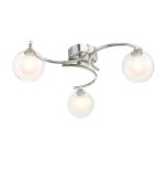 Nakita 3lt Semi Flush Polished Chrome With Clear/Opal Glass