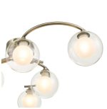 Nakita 6lt Semi Flush Antique Brass With Clear/Opal Glass - Image 3