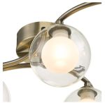 Nakita 6lt Semi Flush Antique Brass With Clear/Opal Glass - Image 5