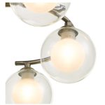 Nakita 6lt Semi Flush Antique Brass With Clear/Opal Glass - Image 6