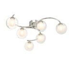 Nakita 6lt Semi Flush Polished Chrome With Clear/Opal Glass