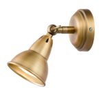 Nathaniel Single Wall Spotlight Aged Brass