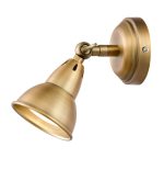 Nathaniel Single Wall Spotlight Aged Brass