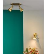 Nathaniel Single Wall Spotlight Aged Brass - Image 3