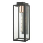 Naxos Wall Light Black Glass IP43