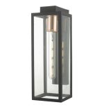 Naxos Wall Light Black Glass IP43