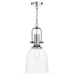 Nolan 1lt Pendant Polished Chrome/ Clear