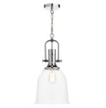 Nolan 1lt Pendant Polished Chrome/ Clear
