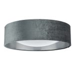 Nysa 2lt Flush Velvet Dark Grey Shade 40cm - Image 3
