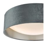 Nysa 2lt Flush Velvet Dark Grey Shade 40cm - Image 5