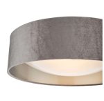 Nysa 2lt Flush Velvet Mink Shade 40cm - Image 4